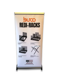 BURCO RACKS 15 X34  RETRACTABLE PROMO DISPLAY