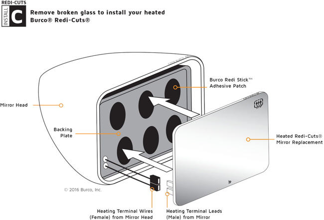 Heated mirrors