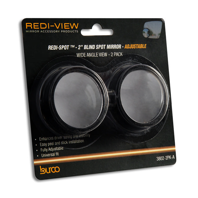 BURCO 2  REDI-SPOT MIRROR ADJUSTABLE TWO-PACK